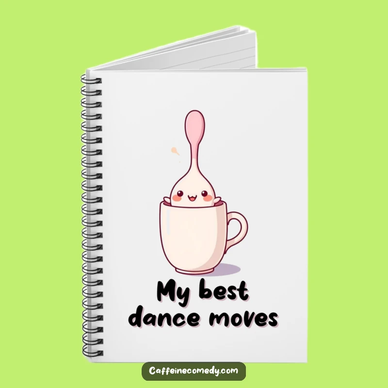 Funny Kawaii Spoon Dance Notebook - Jot Down Ideas with Joy!