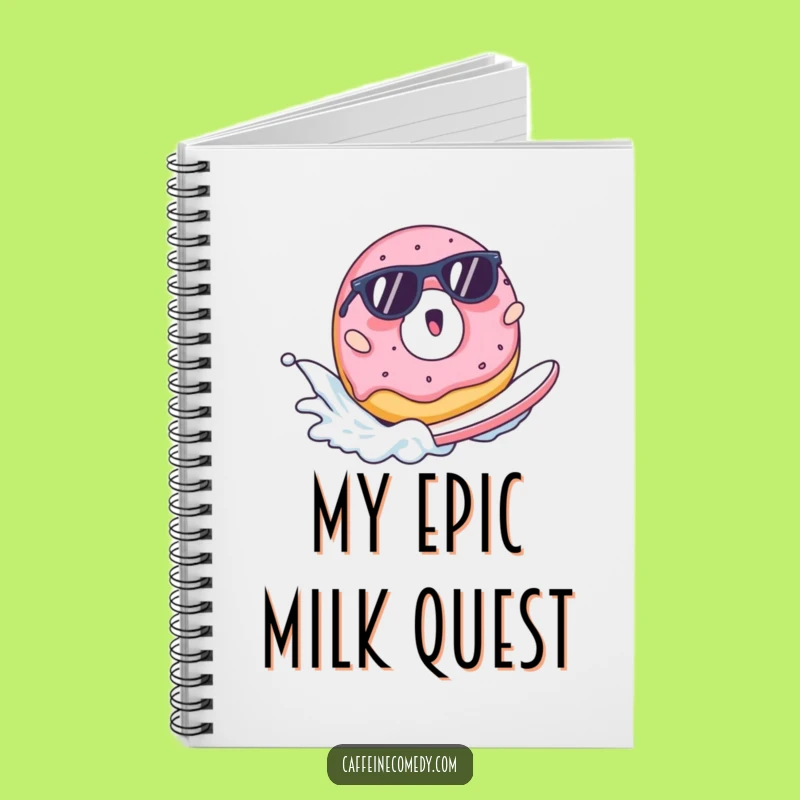 Funny Surfing Donut Notebook - Jot Down Your Sweetest Ideas!