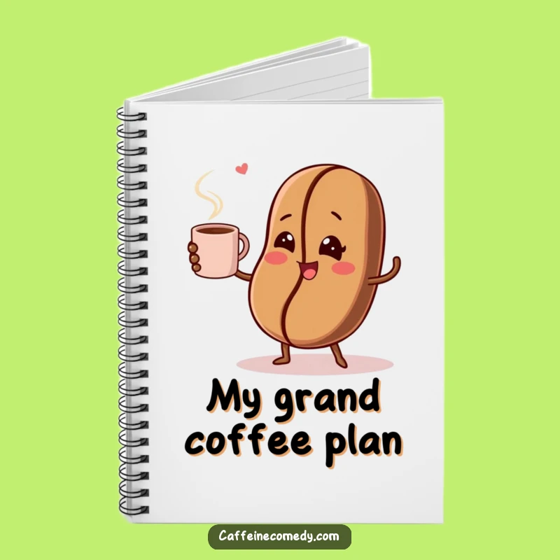 Funny Coffee Bean Juggling Notebook - Jot Down Ideas with a Smile!