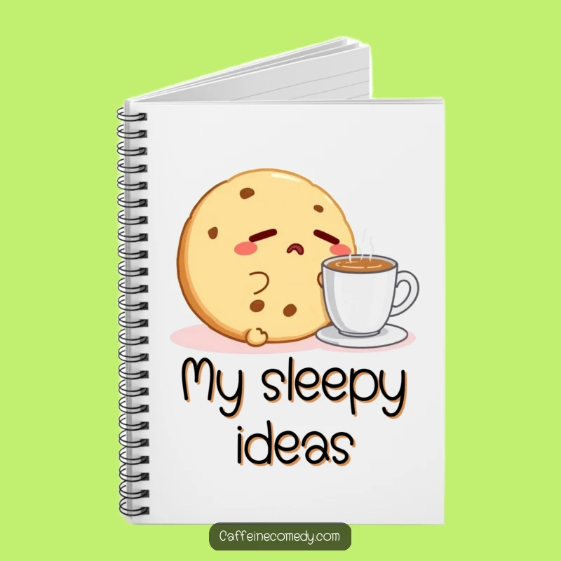 Funny Kawaii Cookie Espresso Notebook: Jot Down Ideas with Sleepy Flair
