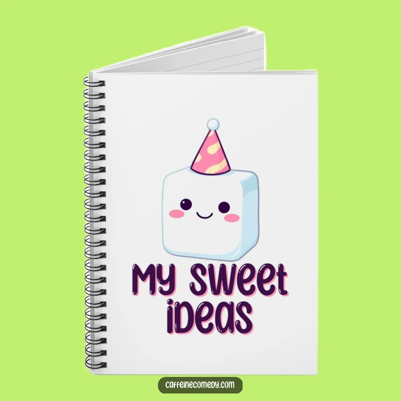 Funny Sugar Cube Party Hat Notebook: Jot Down Ideas with Sweet Smiles