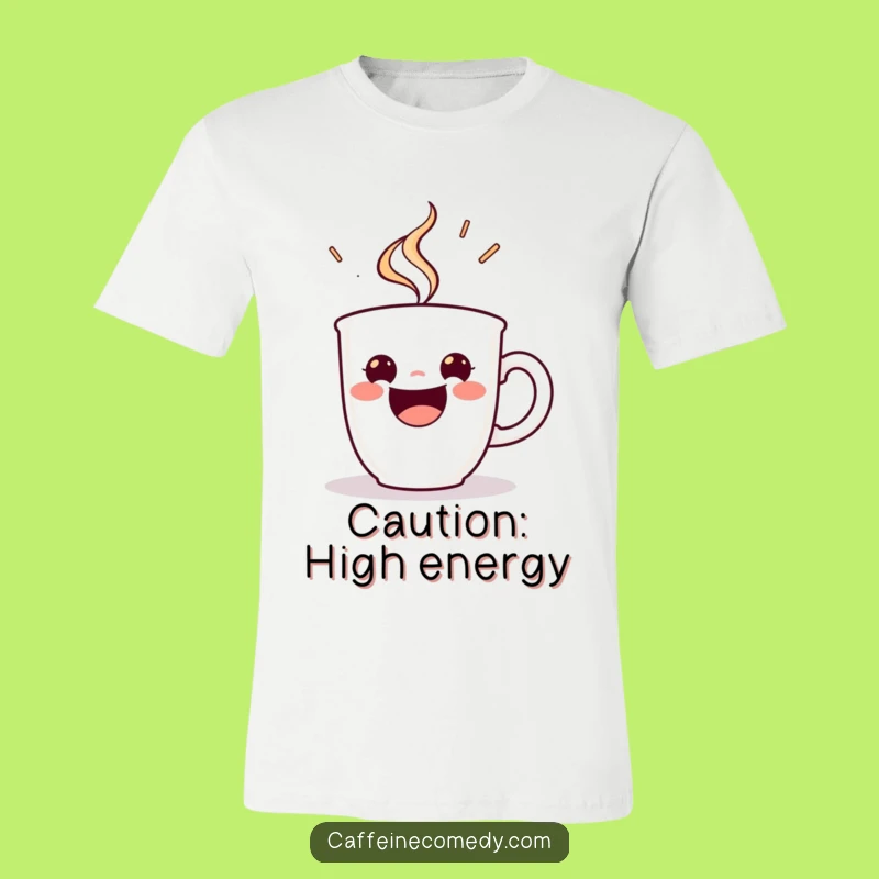 Funny Espresso Cup T-Shirt: Steaming with Delight - Hilarious Coffee Lover Apparel Gift!