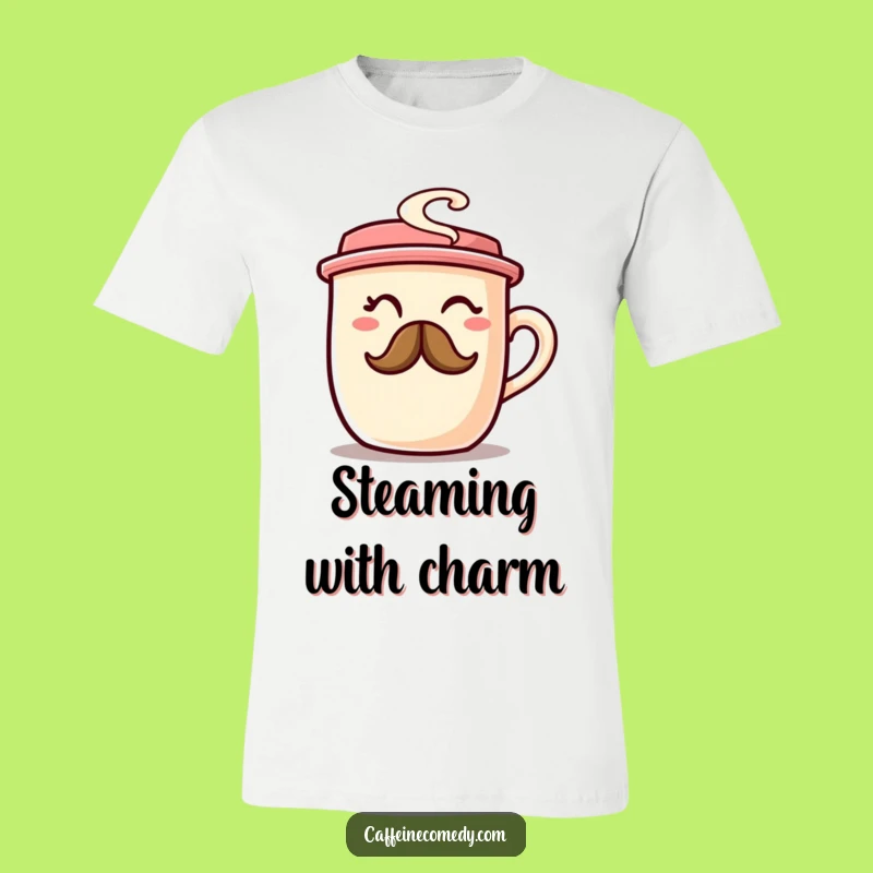 Funny Coffee Cup Winking T-Shirt: Sip in Style, Hilarious Present