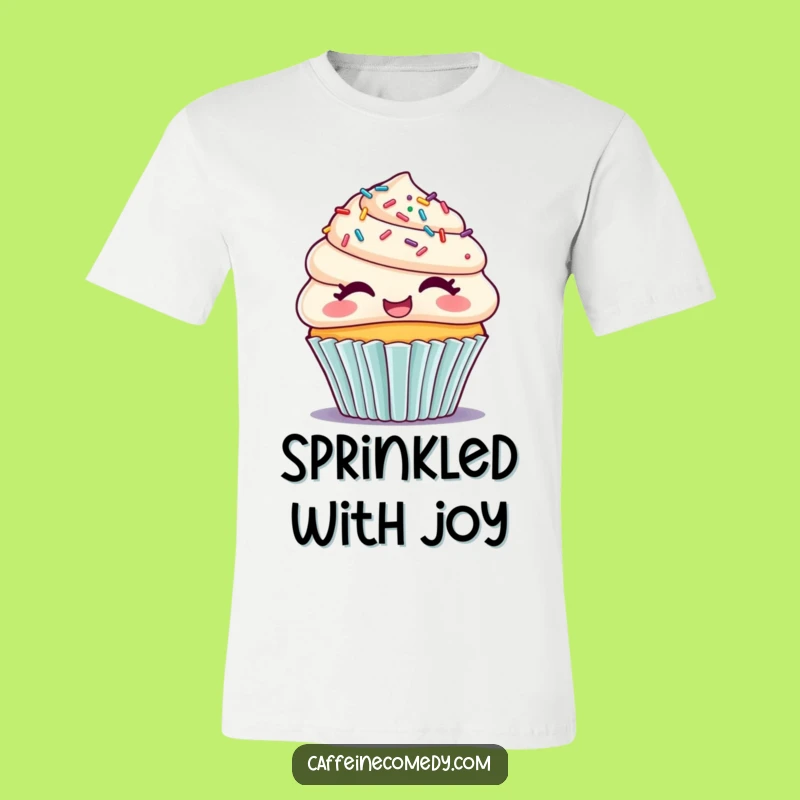 Funny Giggling Cupcake T-Shirt - Adorable & Humorous Sweet Treat Fashion!