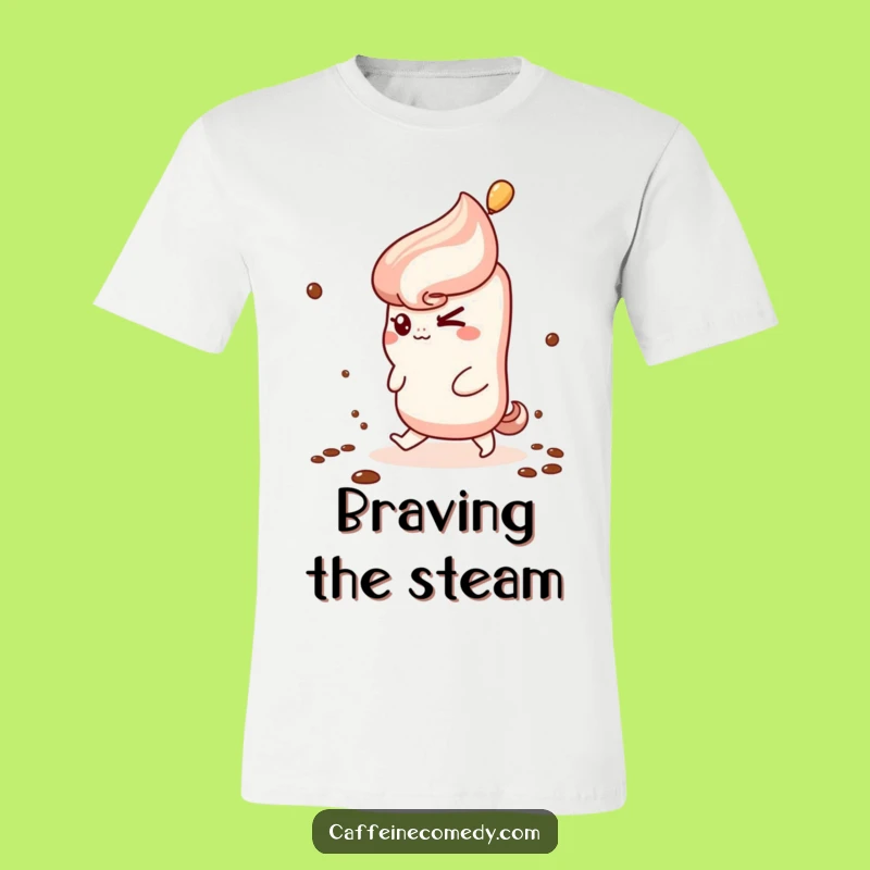 Funny Kawaii Churro Coffee Adventure Tee: Hilarious Morning Mishap Shirt!