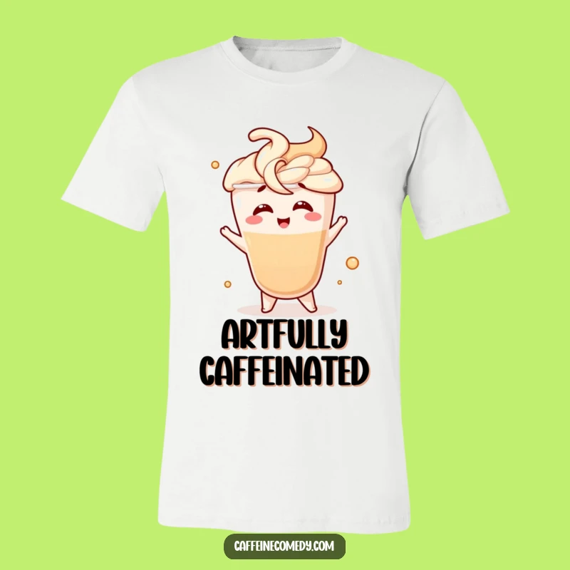 Funny Latte Swirl T-Shirt: Giggling Motion - Hilarious Coffee Apparel Funny Gift!