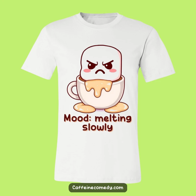 Funny Grumpy Marshmallow Hot Chocolate Sigh T-Shirt: Cozy & Relatable, Great Funny Gift