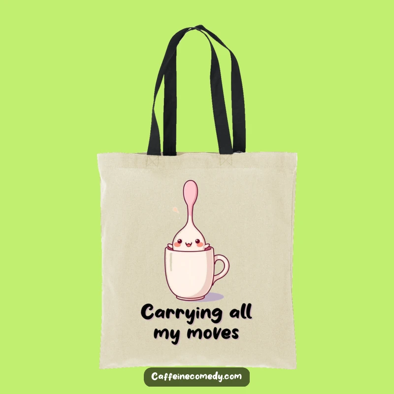 Funny Kawaii Spoon Dance Tote Bag - Carry Your Fun Everywhere!