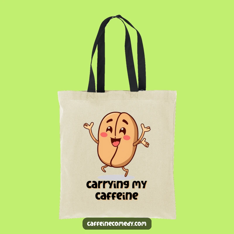 Funny Coffee Bean Tote Bag: Carry Your Day with Jumping Jacks, a Practical Gift!