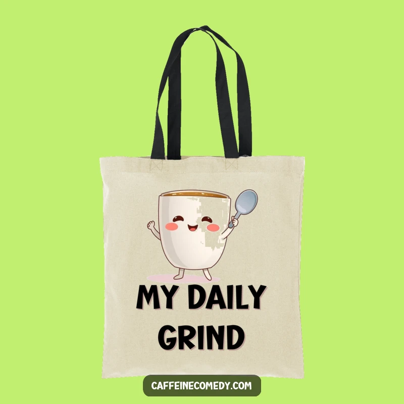 Funny Dancing Mug Spoon Dance Tote Bag: Carry Your Joy On the Go