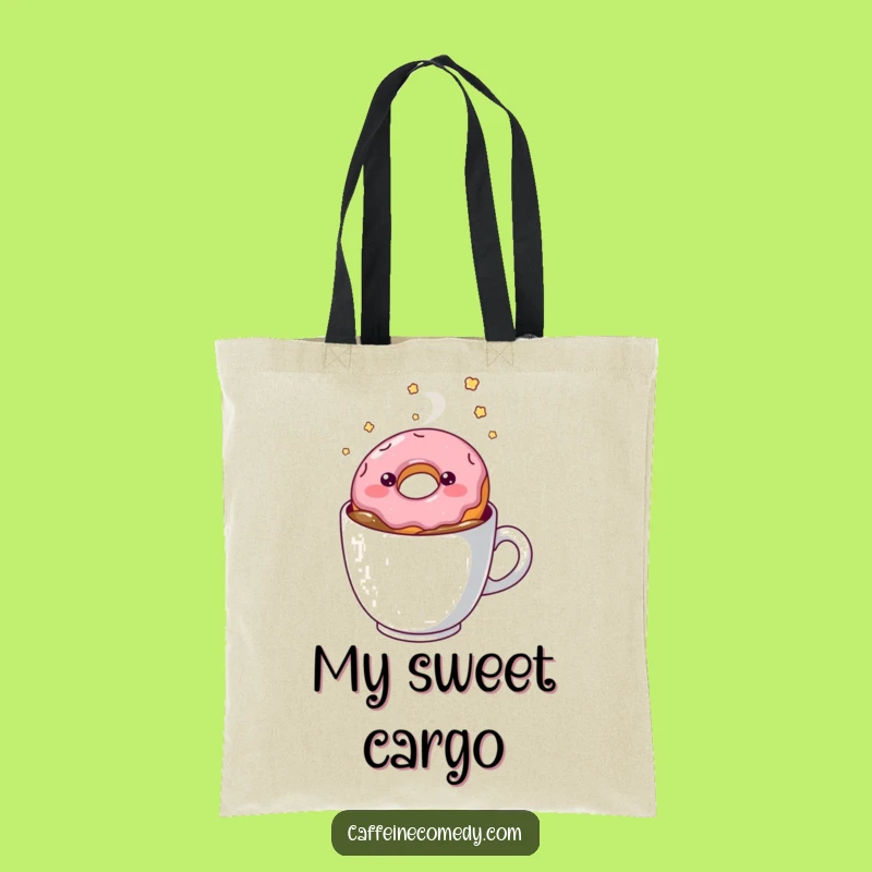 Funny Kawaii Donut Tote Bag: Stylish & Hilarious Carry-All for Sweet Essentials
